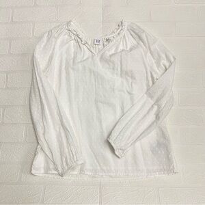 GAP Cotton White Peasant Blouse
